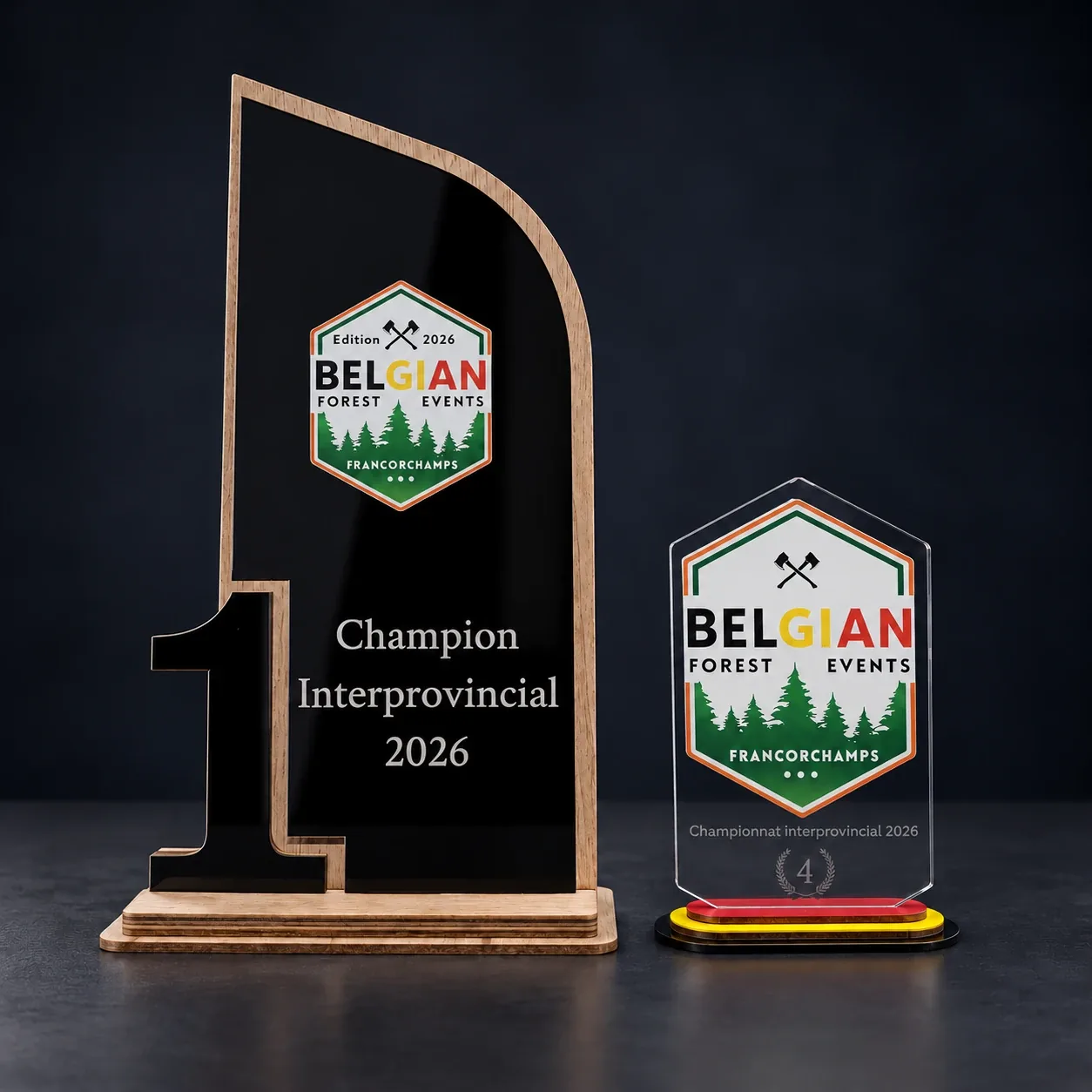 Trophées gravés Belgian Forest Events 2026